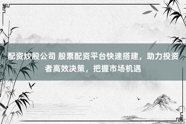 配资炒股公司 股票配资平台快速搭建，助力投资者高效决策，把握市场机遇