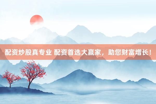 配资炒股真专业 配资首选大赢家，助您财富增长！