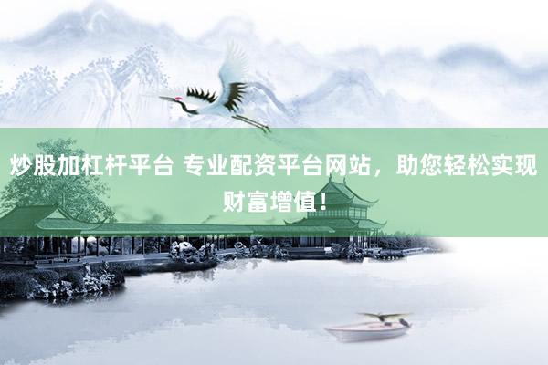 炒股加杠杆平台 专业配资平台网站，助您轻松实现财富增值！