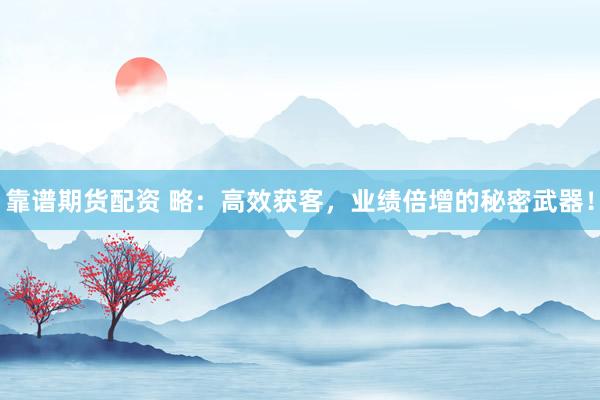 靠谱期货配资 略：高效获客，业绩倍增的秘密武器！