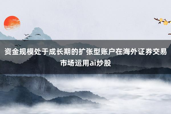 资金规模处于成长期的扩张型账户在海外证券交易市场运用ai炒股