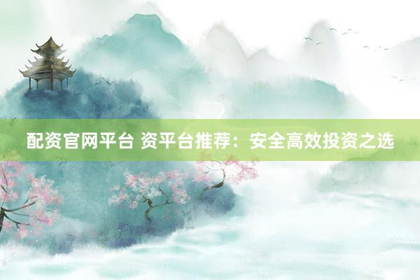 配资官网平台 资平台推荐：安全高效投资之选